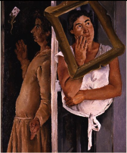 Fausto Pirandello, Donne con salamandra, 1928-30, c. p. 